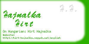 hajnalka hirt business card